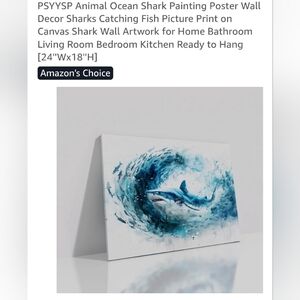 Canvas Shark Wall Artwork